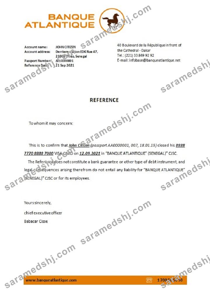Senegal_Banque Atlantique_closure reference